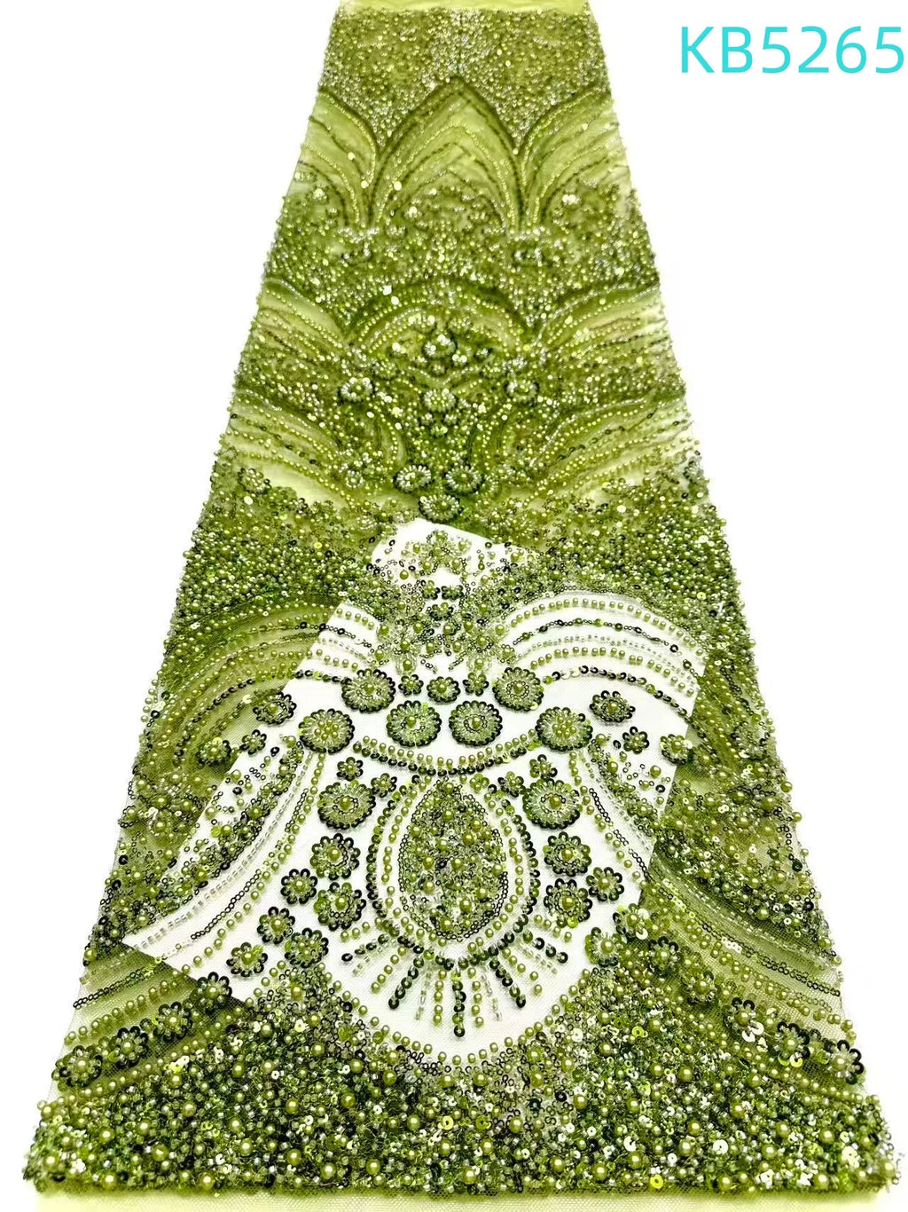 African Lace Fabric 1 Yard High Quality 2026 Nigerian Beaded Lace Fabrics White Tulle Fabric For Wedding Dress Sewing KB5265