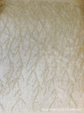 Champagne Striped Embroidered Beaded Lace Material Glitter Tissus Evening Dress Dry Lace Tela Mesh Sequin Bridal Dress Fabric