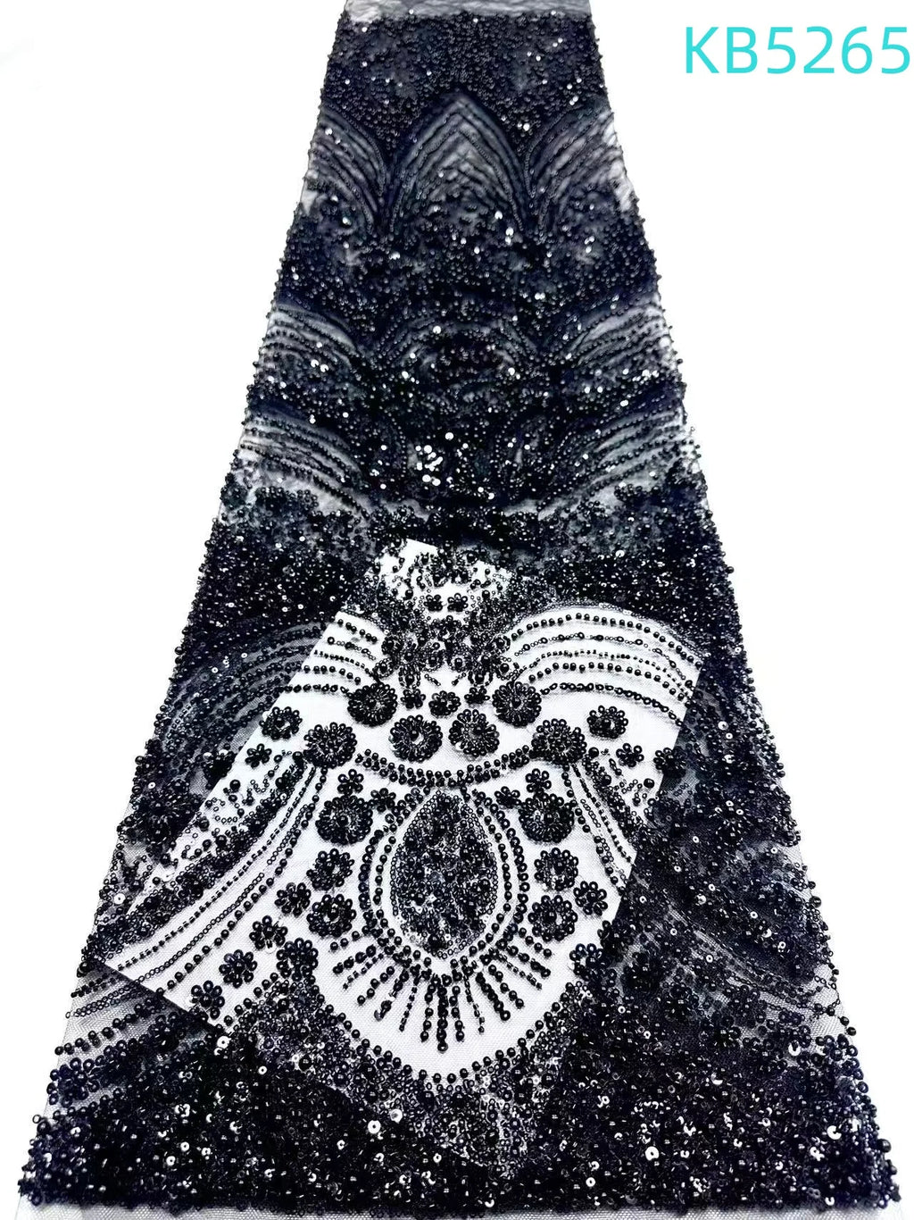 African Lace Fabric 1 Yard High Quality 2026 Nigerian Beaded Lace Fabrics White Tulle Fabric For Wedding Dress Sewing KB5265