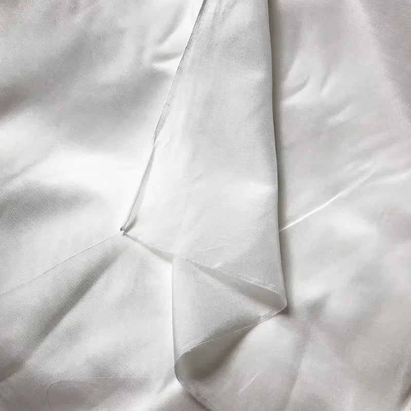 White Quality and Smooth Silk/Cotton Fabric for Scarf Soft DIY Clothes Fabrics Summer Dress Lining Garment Fabrics