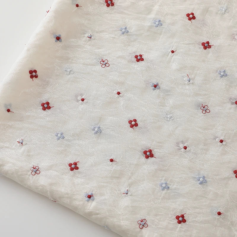Floral Embroidery Lyocell Jacquard Bottom Fabric Gilded Dark Pattern Dress Hanfu Children's Clothing Spring Summer Fabric