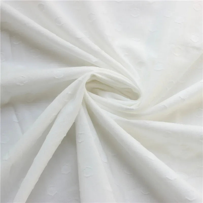 High-quality Cotton Fabric with Dots and Flower Patterns, For Summer Women's Wear, Shirt & Dress Making, DIY Crafting Material
