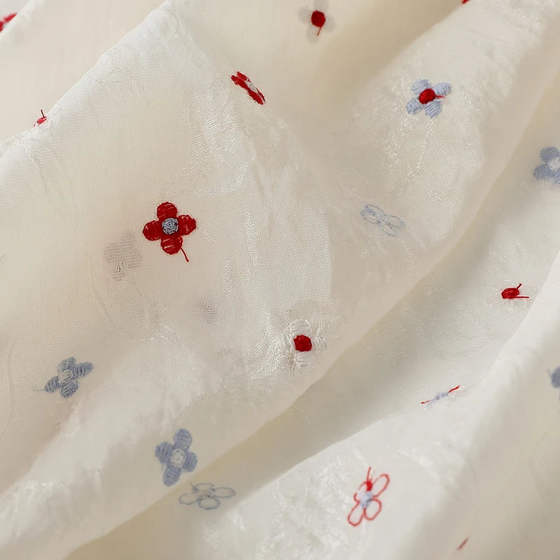 Floral Embroidery Lyocell Jacquard Bottom Fabric Gilded Dark Pattern Dress Hanfu Children's Clothing Spring Summer Fabric