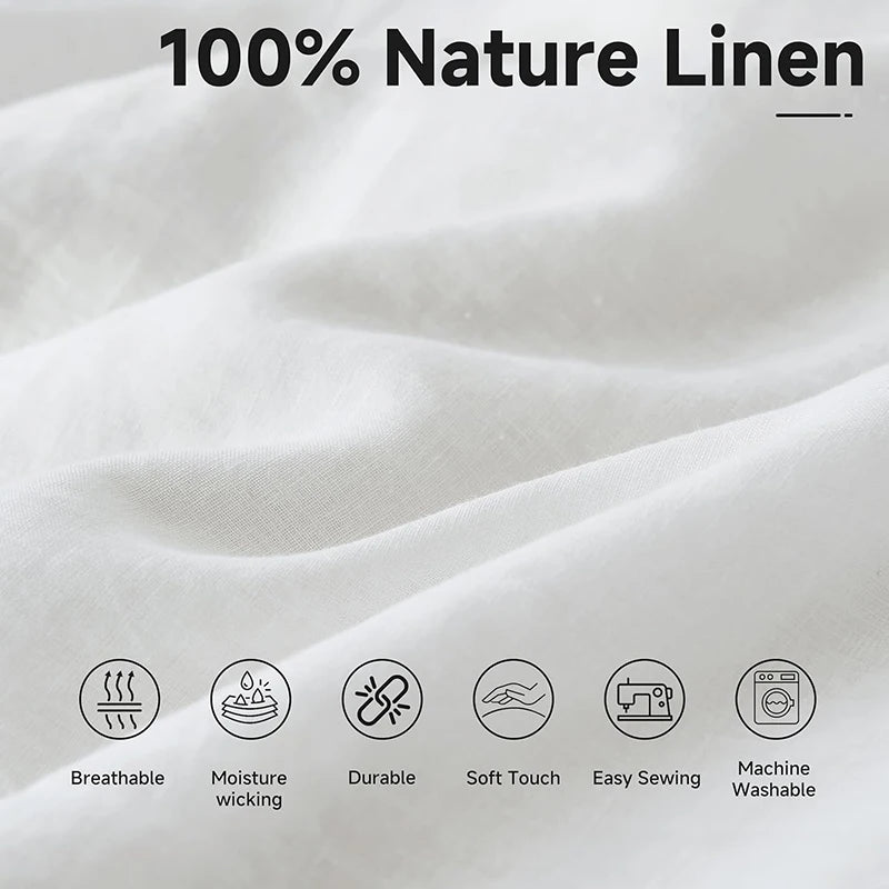 100% Pure Linen Summer Dress Natural Breathable Eco-Friendly Fabric for Sewing,Clothing,Tablecloth,Garments Craft Accessorie