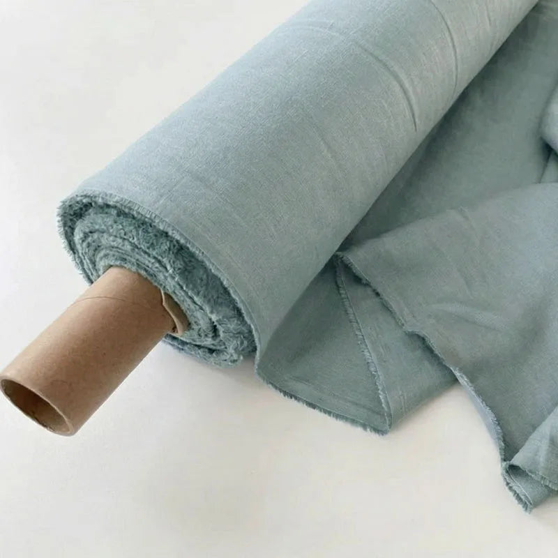 100% Pure Linen Summer Dress Natural Breathable Eco-Friendly Fabric for Sewing,Clothing,Tablecloth,Garments Craft Accessorie