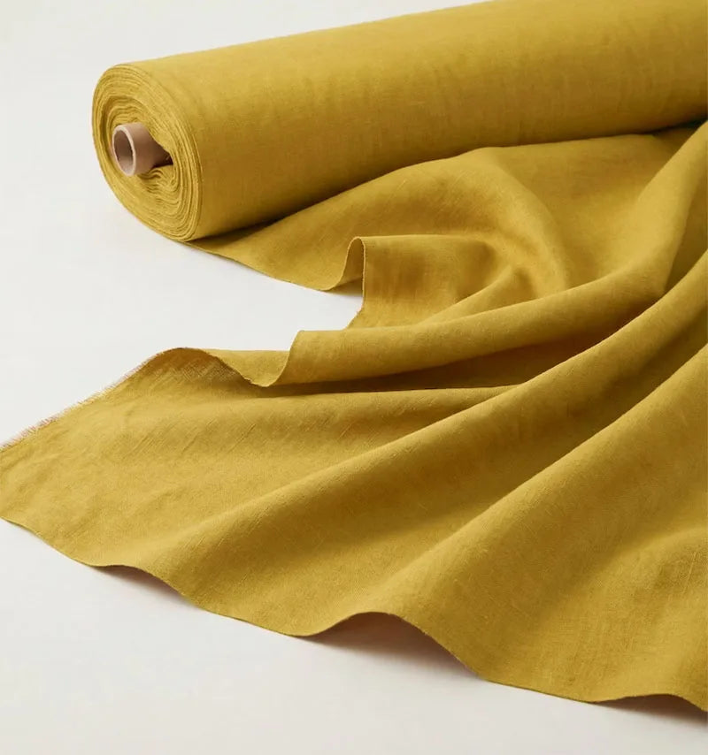 100% Pure Linen Summer Dress Natural Breathable Eco-Friendly Fabric for Sewing,Clothing,Tablecloth,Garments Craft Accessorie