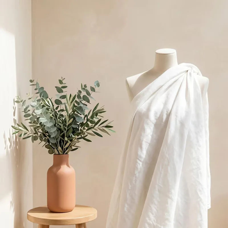 100% Pure Linen Summer Dress Natural Breathable Eco-Friendly Fabric for Sewing,Clothing,Tablecloth,Garments Craft Accessorie