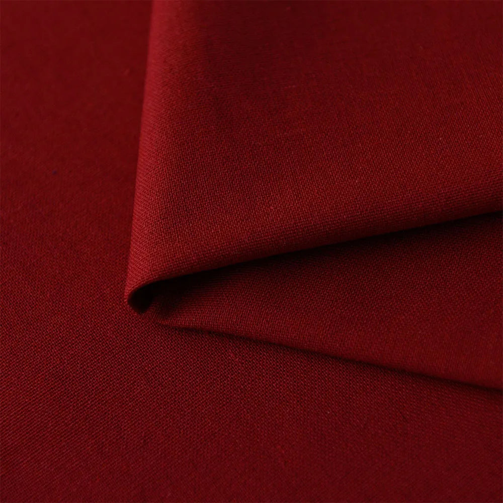 50x140cm Solid Color Linen Cotton Fabric For Handmade Sewing Bag Pillow Winter Quilting Clothes Ramie Organic Fabrics Home Decor