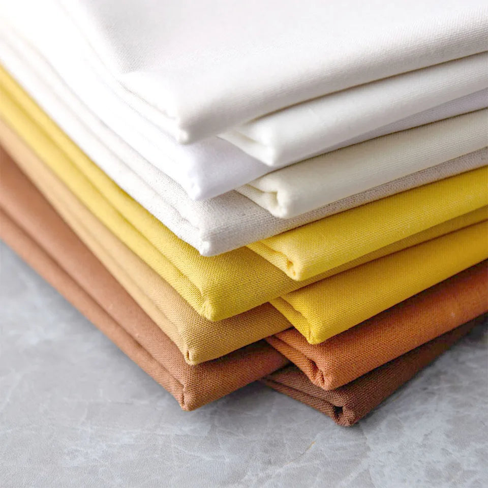 50x140cm Solid Color Linen Cotton Fabric For Handmade Sewing Bag Pillow Winter Quilting Clothes Ramie Organic Fabrics Home Decor